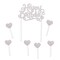 Beistle 8” Silver Happy Birthday Cake Topper - 12ct